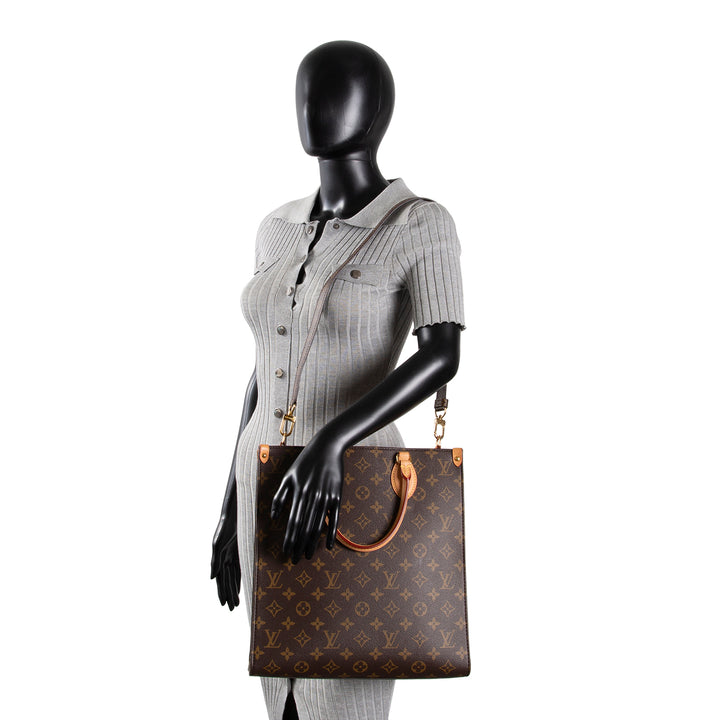 LOUIS VUITTON Monogram Sac Plat MM w/ Strap