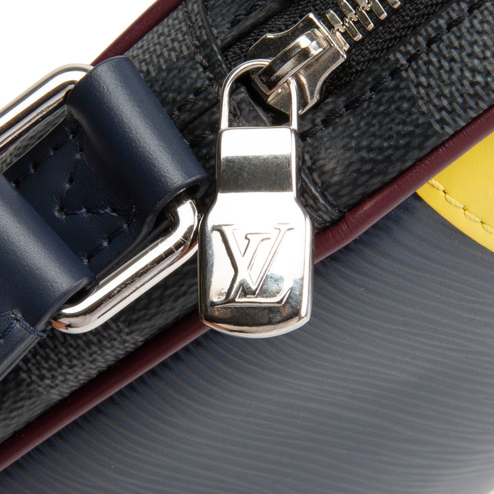 LOUIS VUITTON Epi Damier Danube Slim Messenger PM - Navy