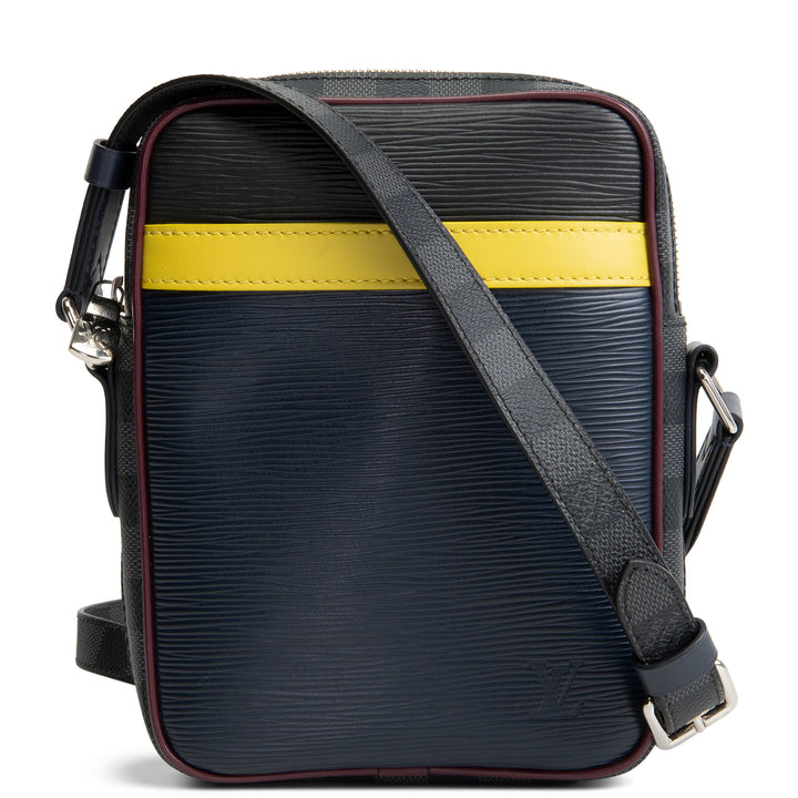 LOUIS VUITTON Epi Damier Danube Slim Messenger PM - Navy