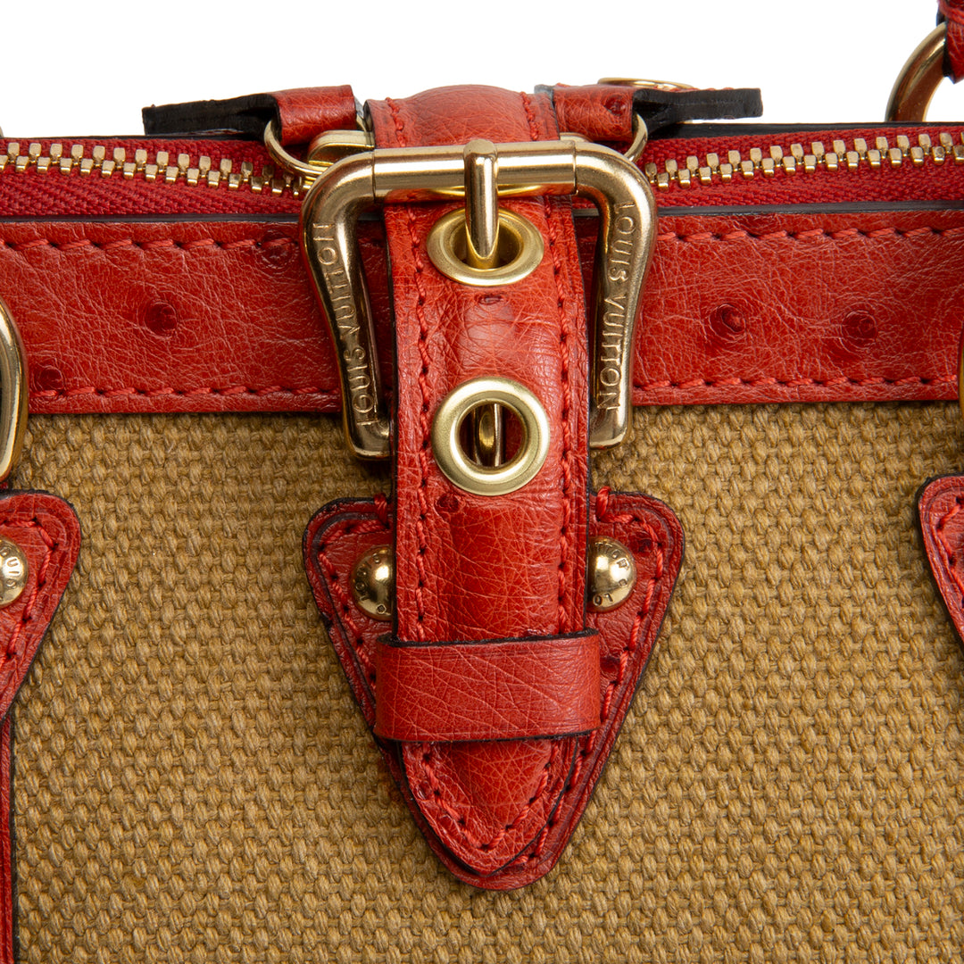 LOUIS VUITTON Vintage Ostrich Sac De Nuit Trianon - Khaki