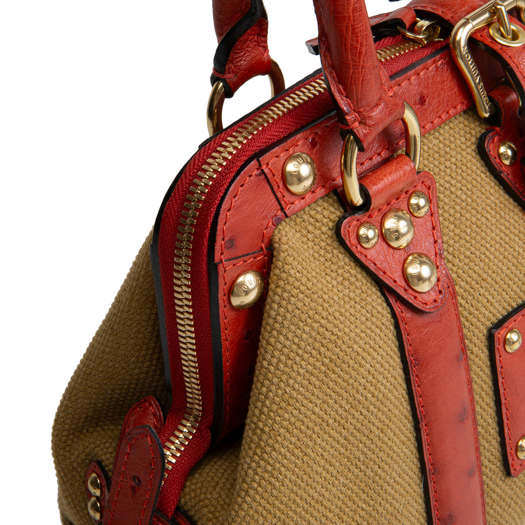 LOUIS VUITTON Vintage Ostrich Sac De Nuit Trianon - Khaki