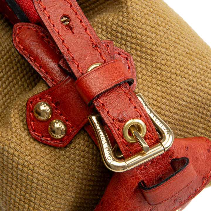 LOUIS VUITTON Vintage Ostrich Sac De Nuit Trianon - Khaki
