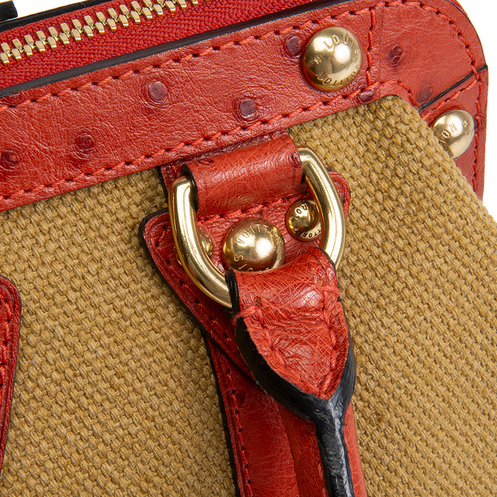 LOUIS VUITTON Vintage Ostrich Sac De Nuit Trianon - Khaki