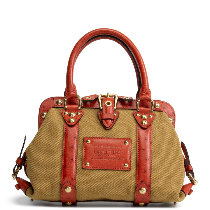 LOUIS VUITTON Vintage Ostrich Sac De Nuit Trianon - Khaki