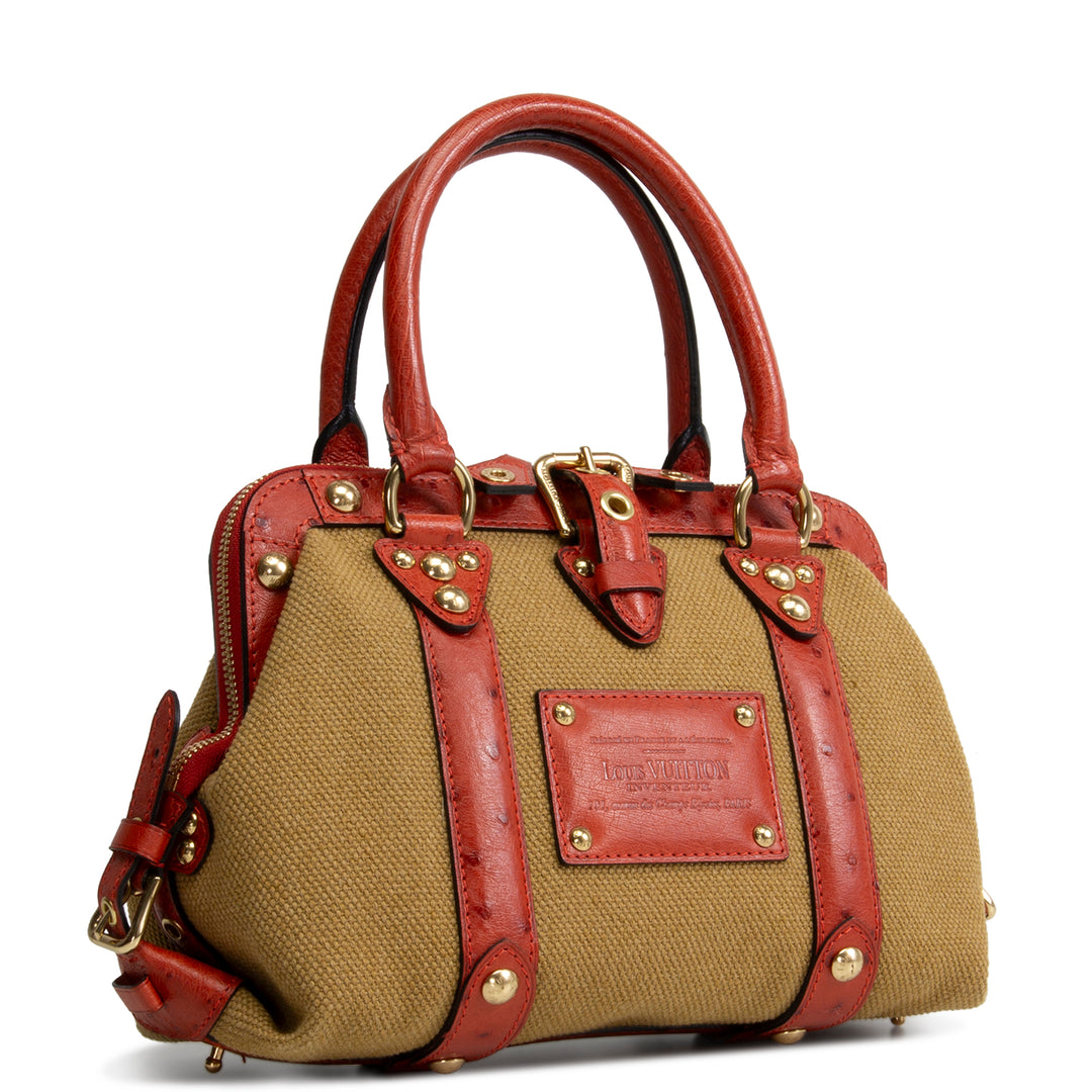 LOUIS VUITTON Vintage Ostrich Sac De Nuit Trianon - Khaki