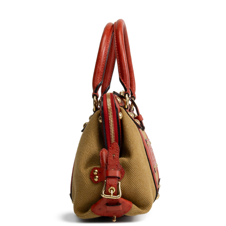 LOUIS VUITTON Vintage Ostrich Sac De Nuit Trianon - Khaki