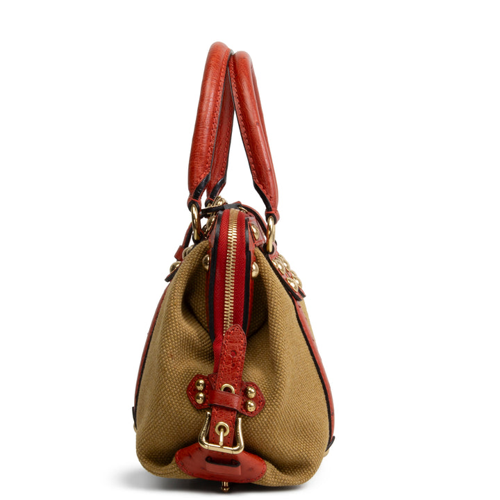 LOUIS VUITTON Vintage Ostrich Sac De Nuit Trianon - Khaki