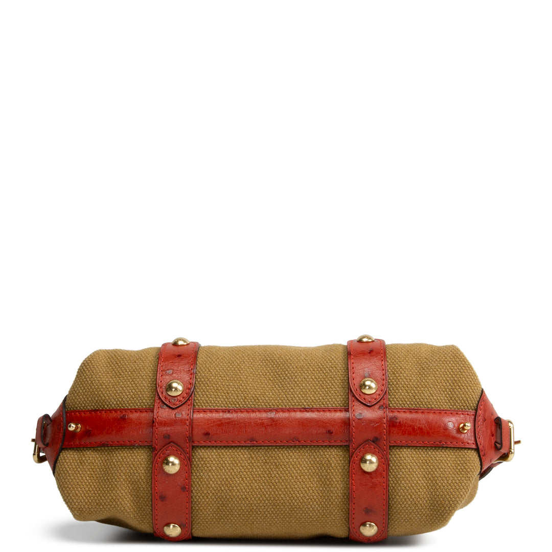 LOUIS VUITTON Vintage Ostrich Sac De Nuit Trianon - Khaki