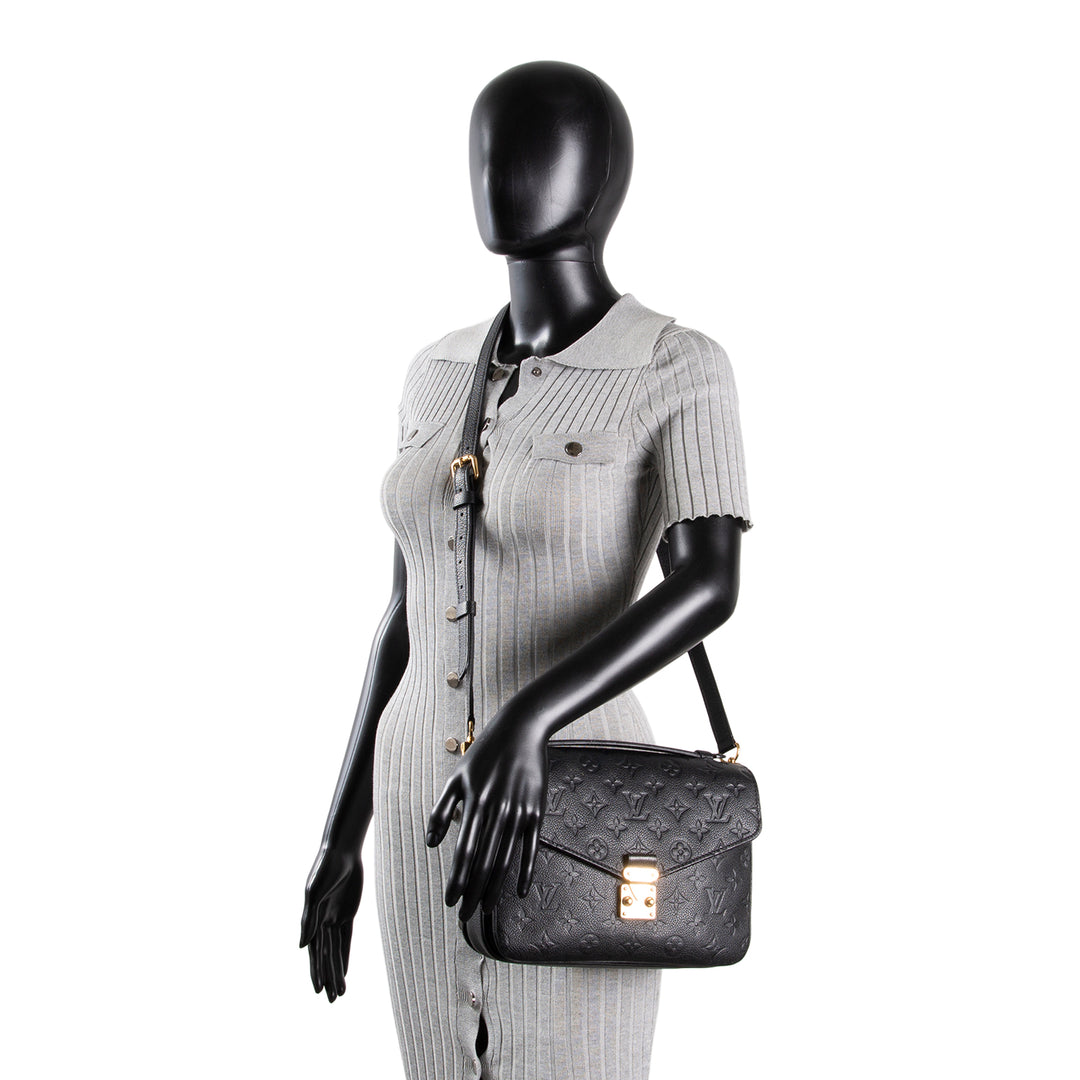 LOUIS VUITTON Monogram Empreinte Pochette Metis - Black OUTLET FINAL SALE