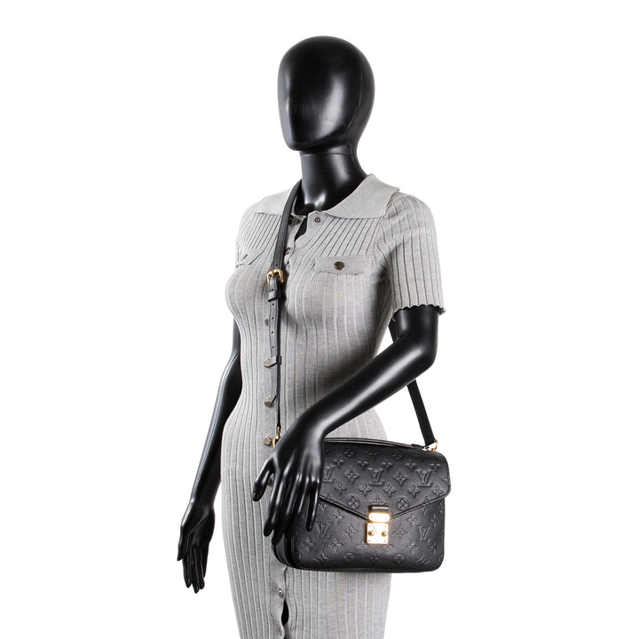 LOUIS VUITTON Monogram Empreinte Pochette Metis - Black OUTLET FINAL SALE