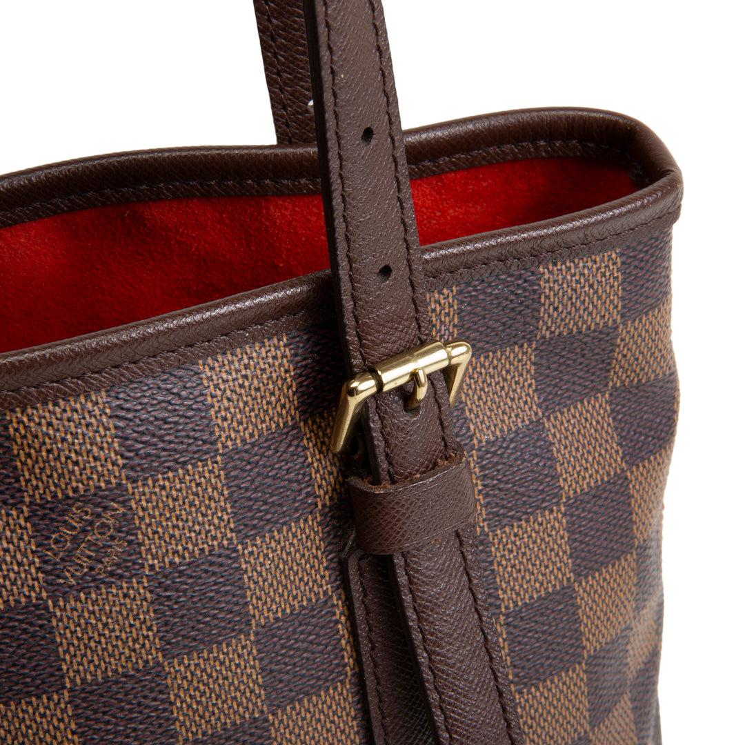 LOUIS VUITTON Vintage Damier Ebene Marais Bucket Bag