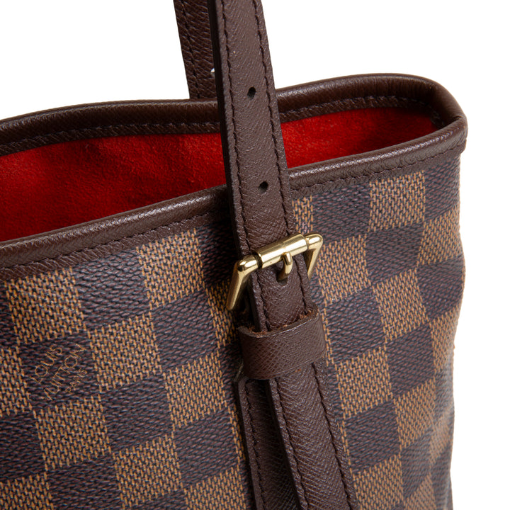 LOUIS VUITTON Vintage Damier Ebene Marais Bucket Bag