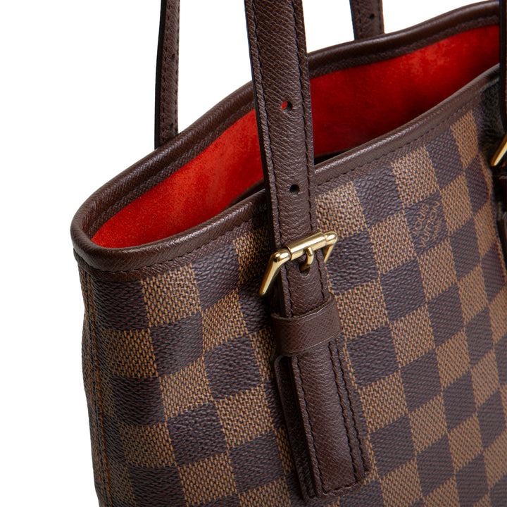 LOUIS VUITTON Vintage Damier Ebene Marais Bucket Bag