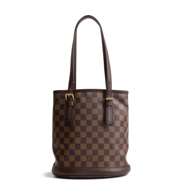 LOUIS VUITTON Vintage Damier Ebene Marais Bucket Bag