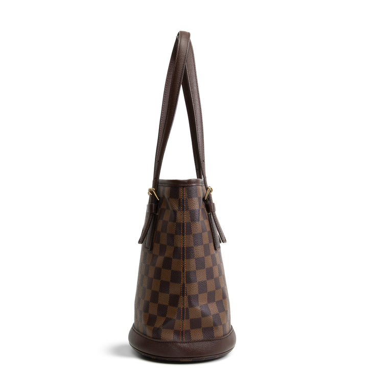LOUIS VUITTON Vintage Damier Ebene Marais Bucket Bag