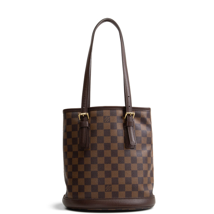 LOUIS VUITTON Vintage Damier Ebene Marais Bucket Bag