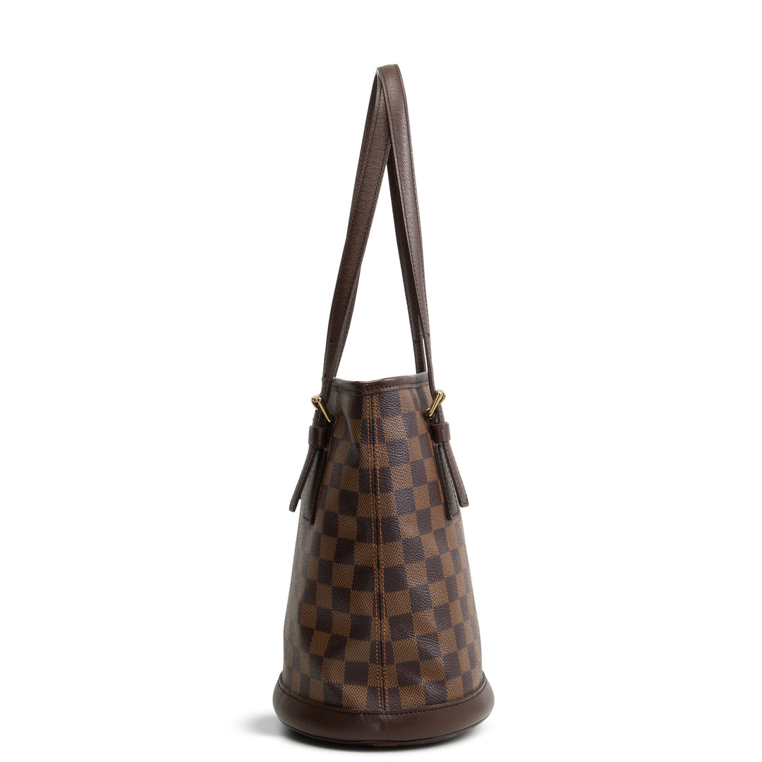 LOUIS VUITTON Vintage Damier Ebene Marais Bucket Bag
