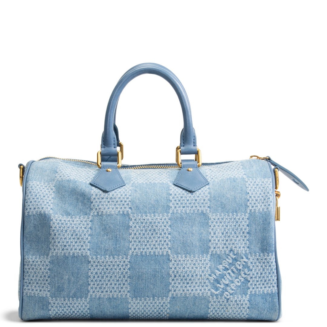 LOUIS VUITTON Damier Denim 3D Speedy Bandouliere 30 - Blue