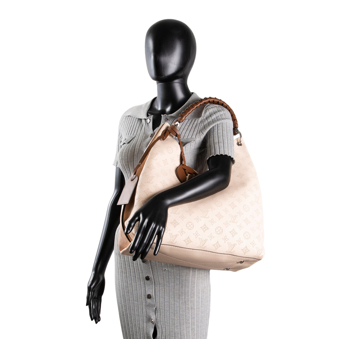LOUIS VUITTON Monogram Mahina Carmel Hobo - Cream - OUTLET FINAL SALE