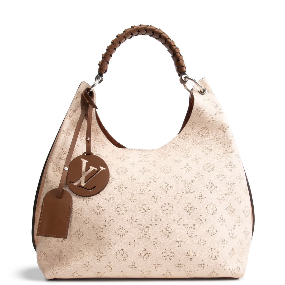 LOUIS VUITTON Monogram Mahina Carmel Hobo - Cream - OUTLET FINAL SALE
