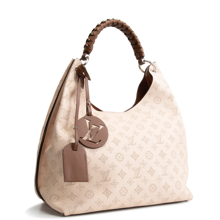 LOUIS VUITTON Monogram Mahina Carmel Hobo - Cream - OUTLET FINAL SALE