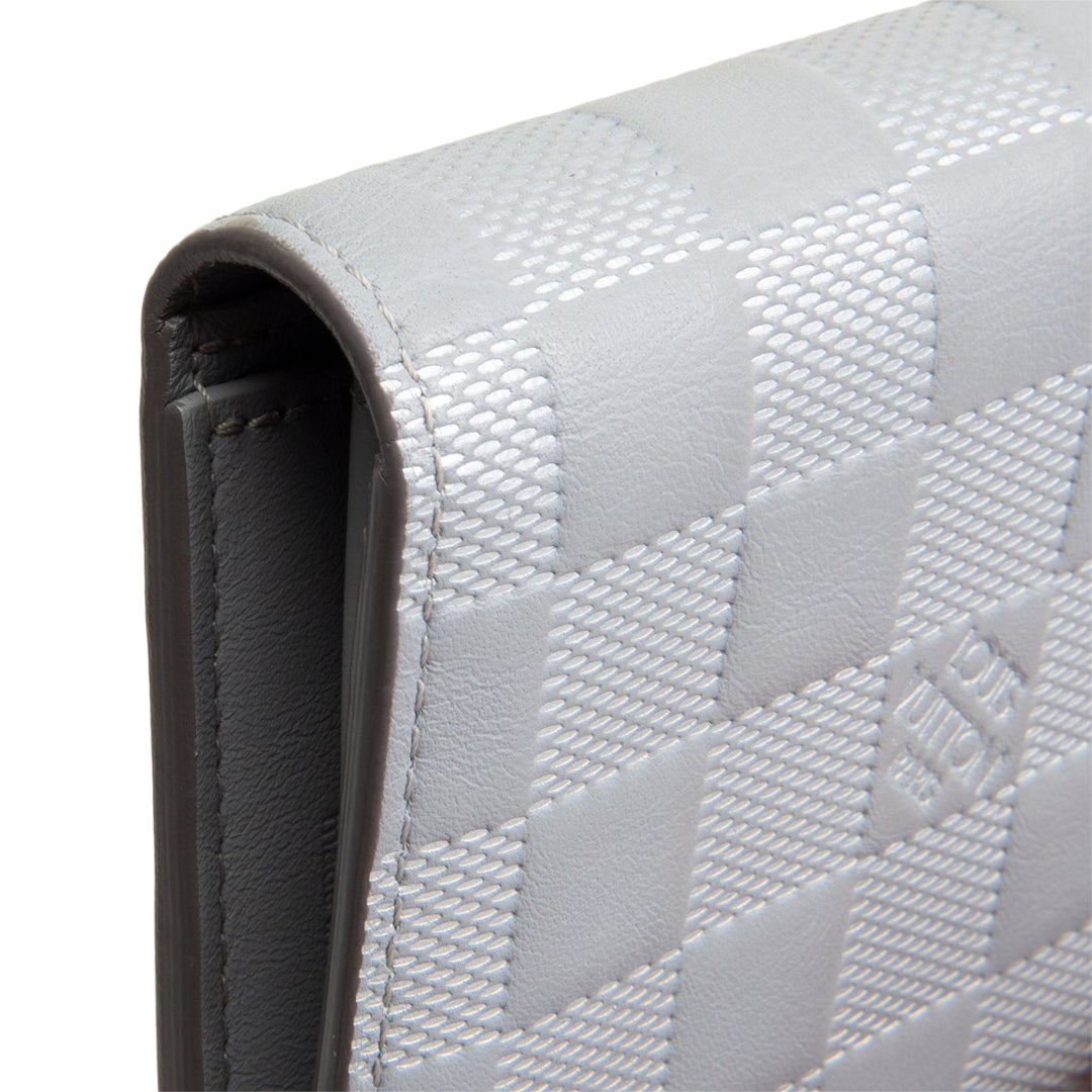 LOUIS VUITTON Damier Infini Brazza Wallet - Silver