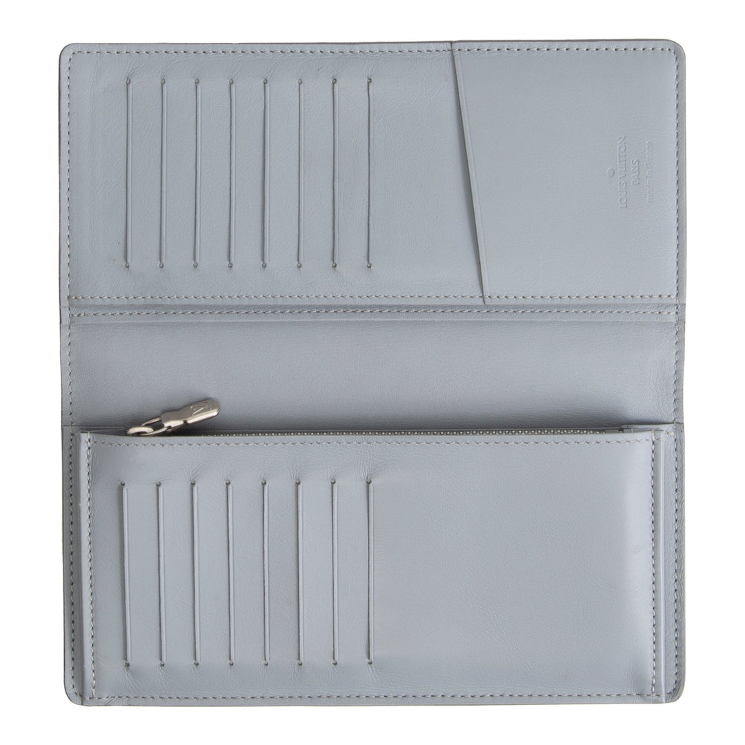 LOUIS VUITTON Damier Infini Brazza Wallet - Silver