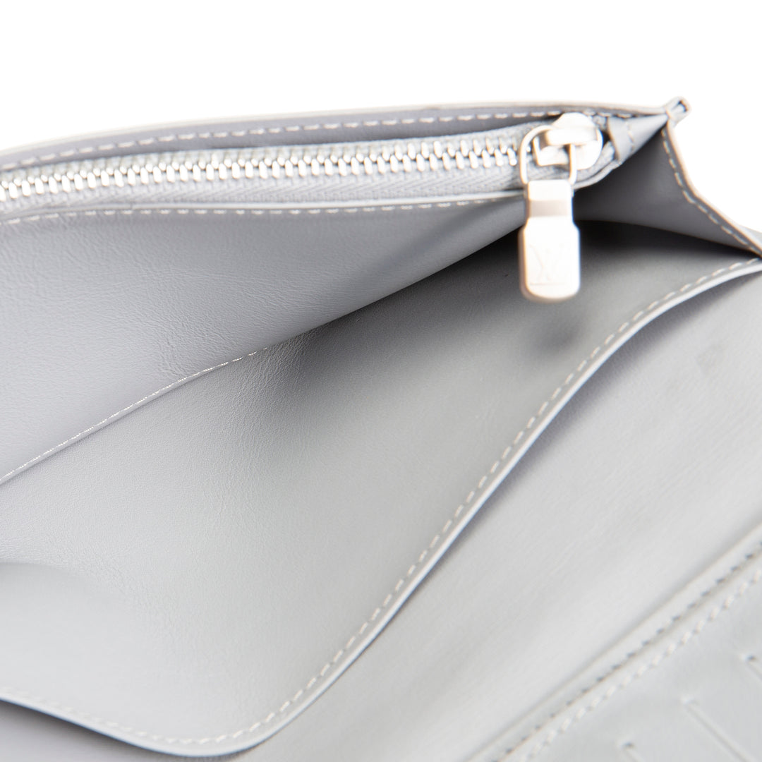 LOUIS VUITTON Damier Infini Brazza Wallet - Silver