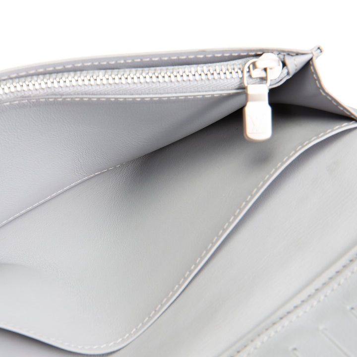 LOUIS VUITTON Damier Infini Brazza Wallet - Silver