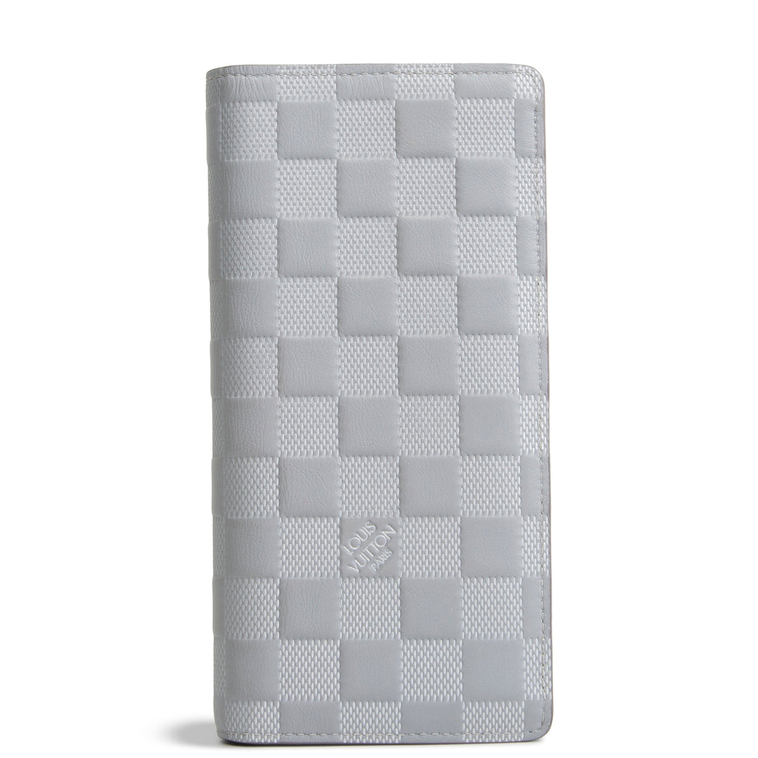 LOUIS VUITTON Damier Infini Brazza Wallet - Silver