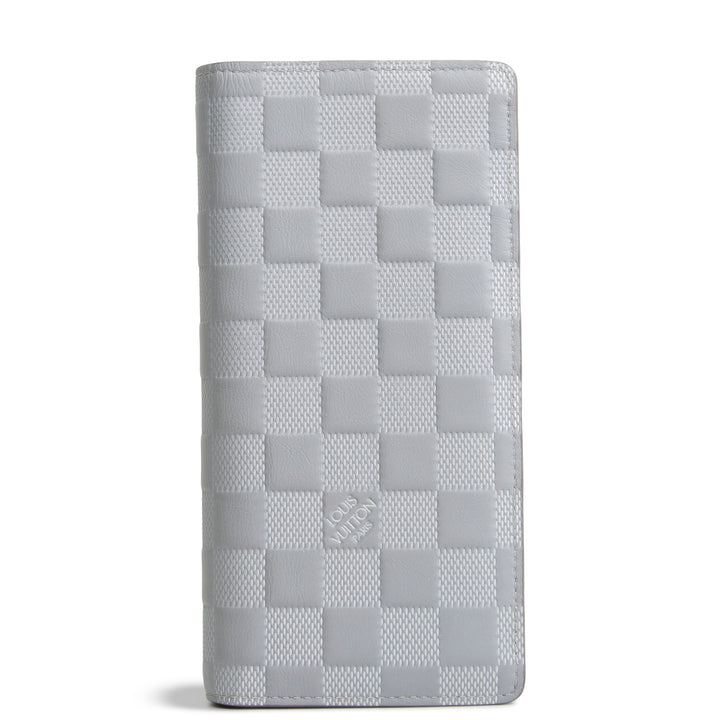 LOUIS VUITTON Damier Infini Brazza Wallet - Silver