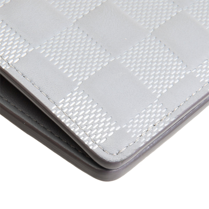 LOUIS VUITTON Damier Infini Brazza Wallet - Silver