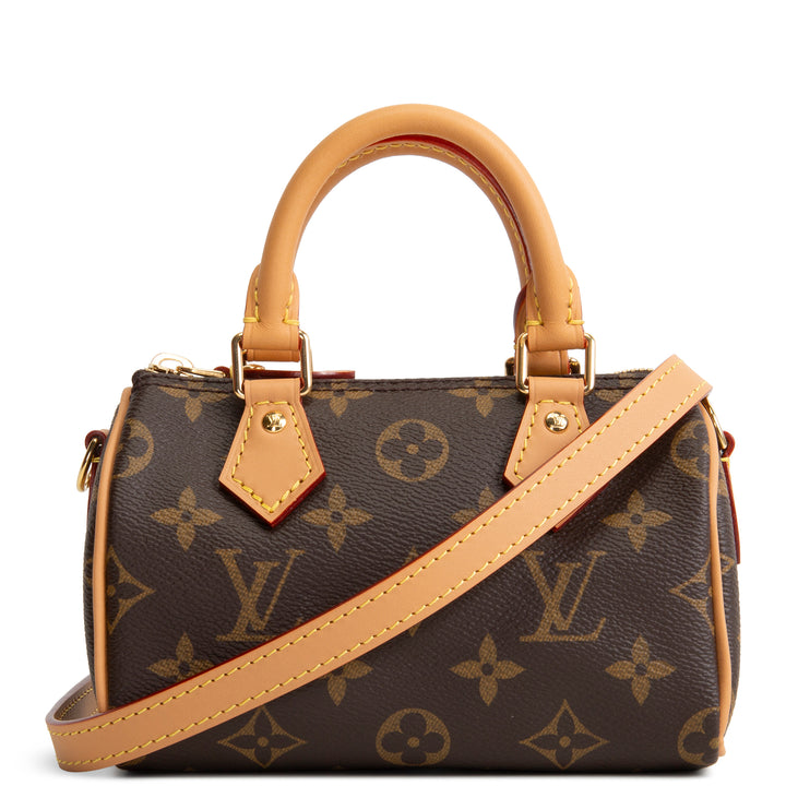 LOUIS VUITTON Monogram Nano Speedy Bandouliere