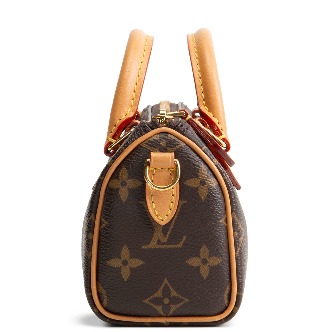 LOUIS VUITTON Monogram Nano Speedy Bandouliere