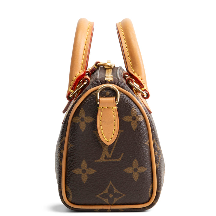 LOUIS VUITTON Monogram Nano Speedy Bandouliere