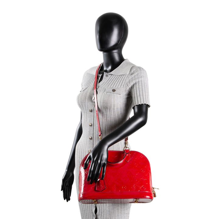 LOUIS VUITTON Alma Vernis PM - Red OUTLET FINAL SALE