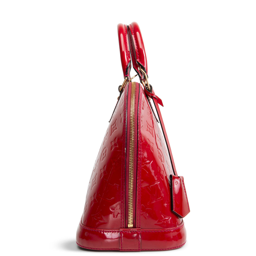 LOUIS VUITTON Alma Vernis PM - Red OUTLET FINAL SALE