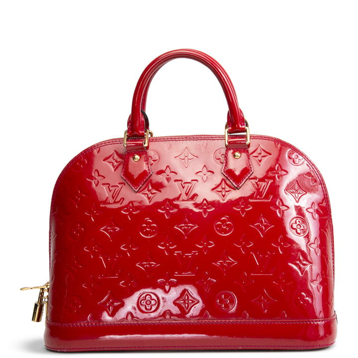 LOUIS VUITTON Alma Vernis PM - Red OUTLET FINAL SALE