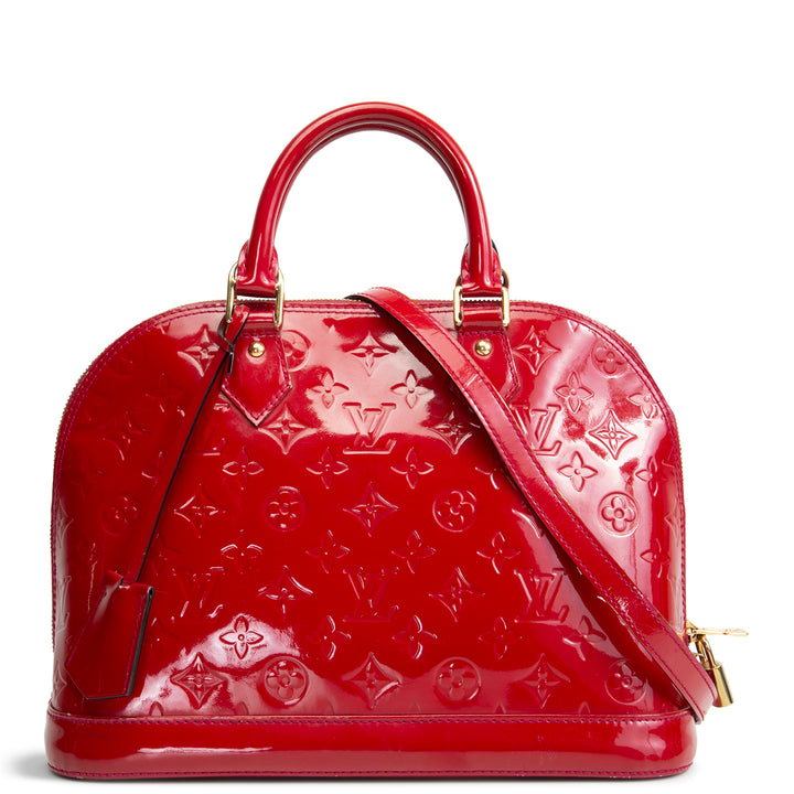 LOUIS VUITTON Alma Vernis PM - Red OUTLET FINAL SALE