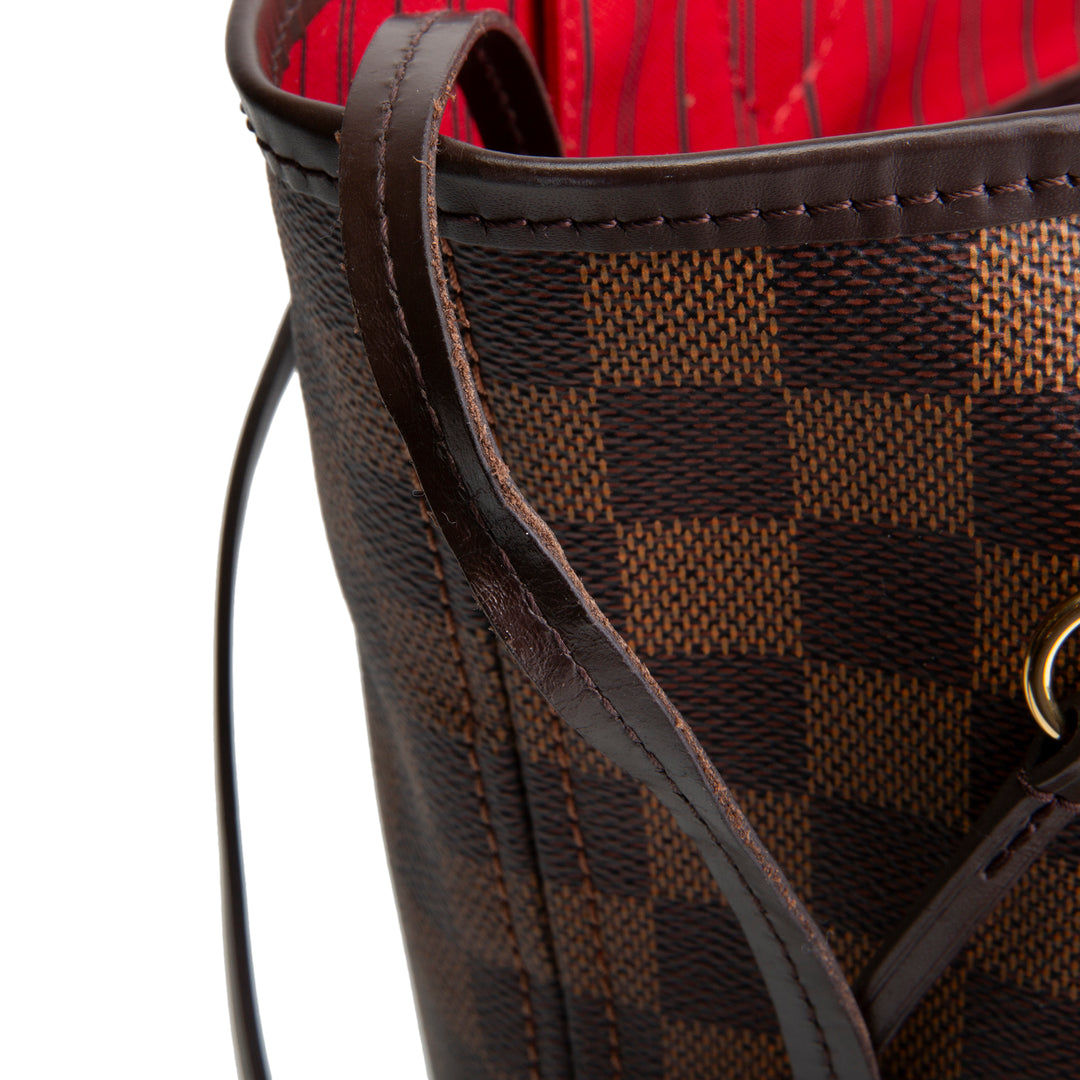 LOUIS VUITTON Neverfull MM Damier Ebene w/ Pouch OUTLET FINAL SALE