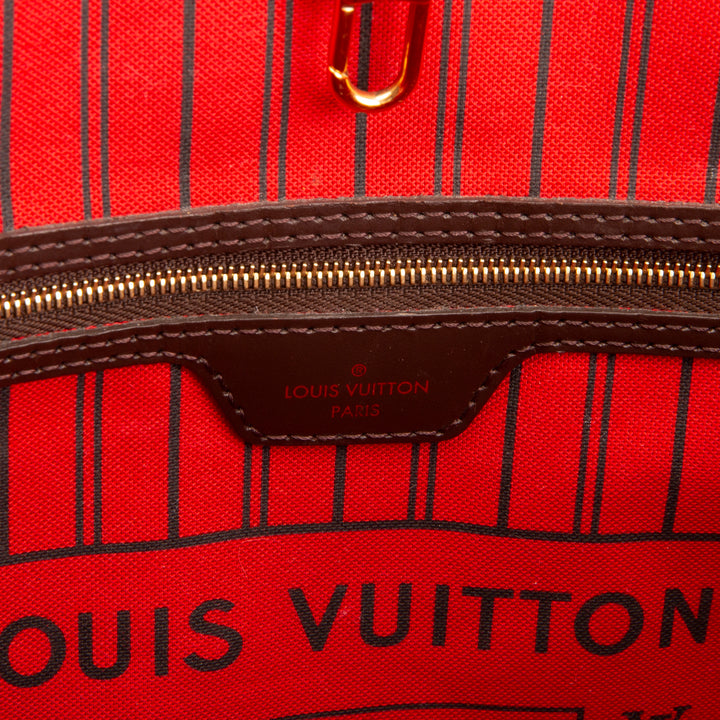 LOUIS VUITTON Neverfull MM Damier Ebene w/ Pouch OUTLET FINAL SALE