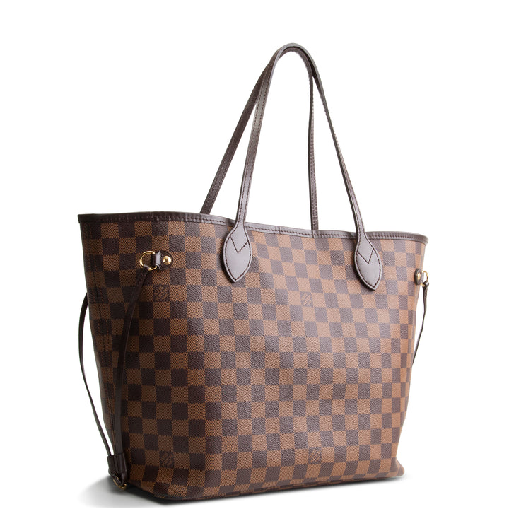 LOUIS VUITTON Neverfull MM Damier Ebene w/ Pouch OUTLET FINAL SALE