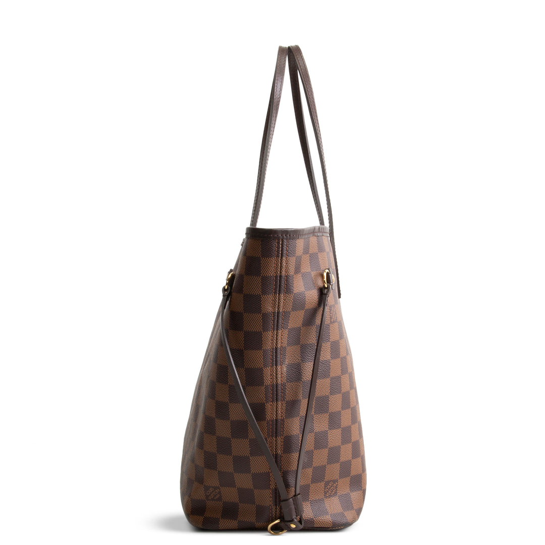 LOUIS VUITTON Neverfull MM Damier Ebene w/ Pouch OUTLET FINAL SALE