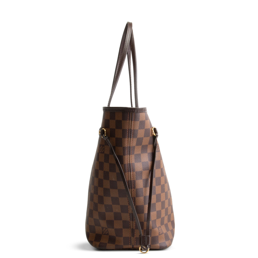LOUIS VUITTON Neverfull MM Damier Ebene w/ Pouch OUTLET FINAL SALE