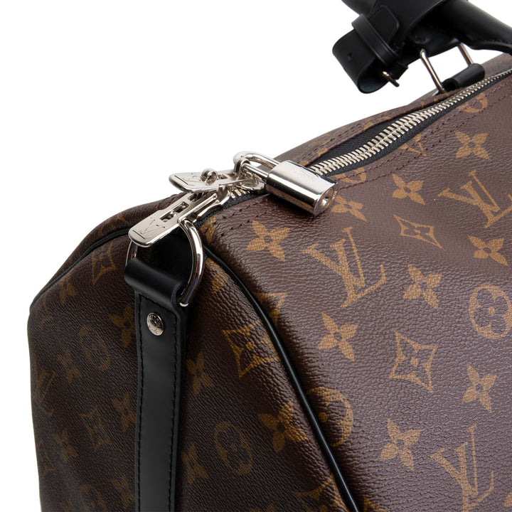 LOUIS VUITTON Monogram Macassar Keepall Bandouliere 55