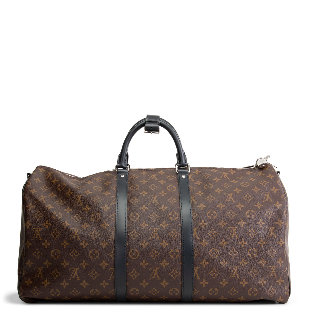 LOUIS VUITTON Monogram Macassar Keepall Bandouliere 55