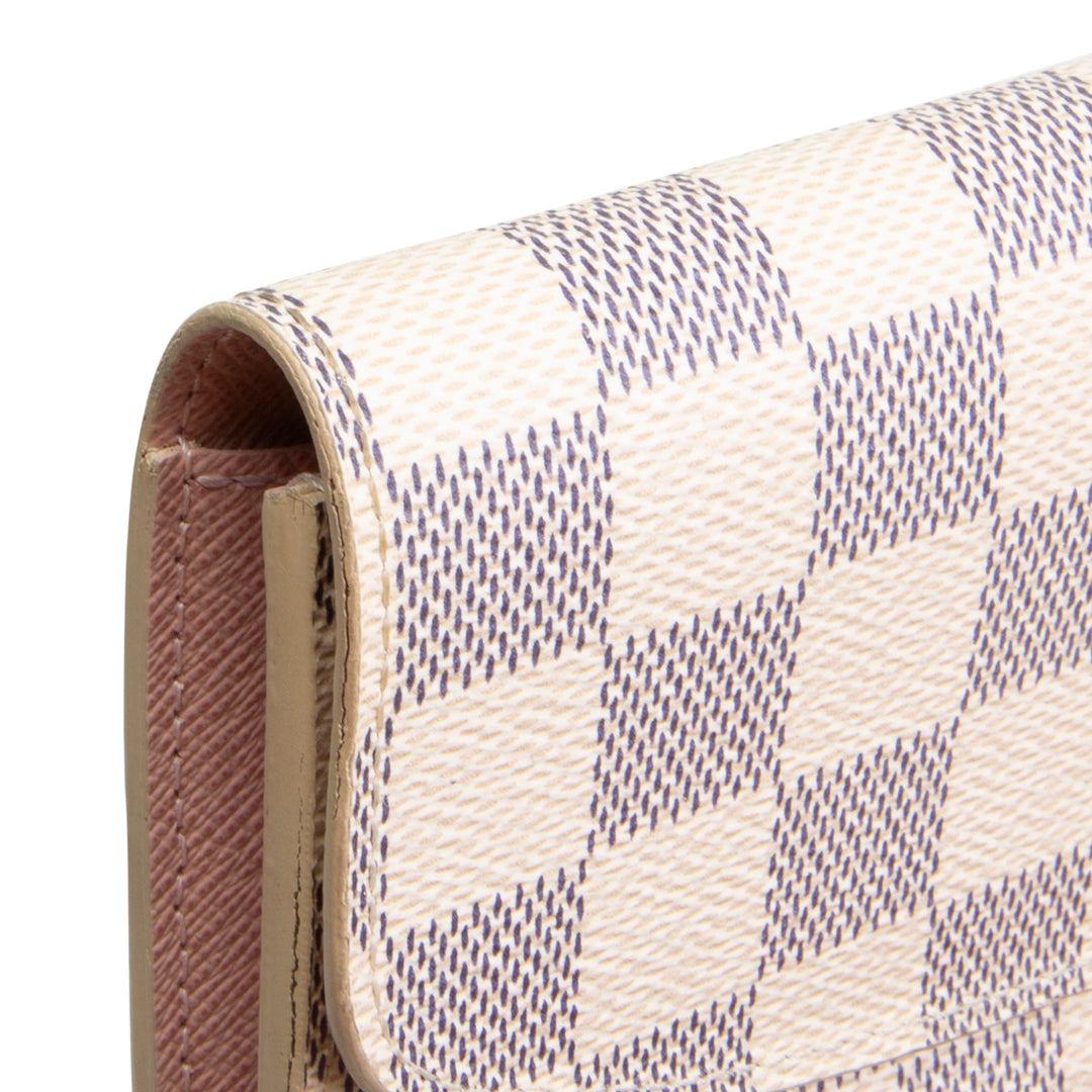 LOUIS VUITTON Emilie Wallet Damier Azur