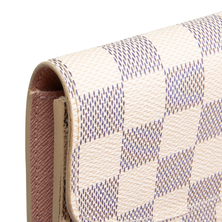 LOUIS VUITTON Emilie Wallet Damier Azur