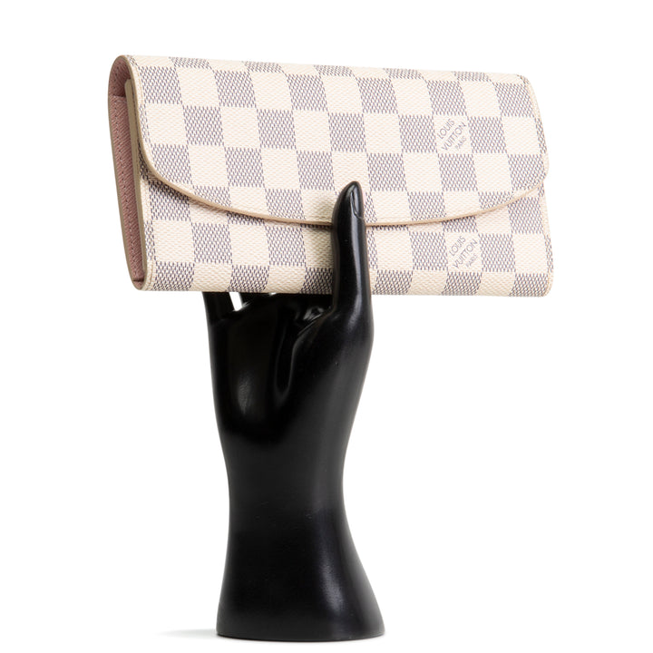 LOUIS VUITTON Emilie Wallet Damier Azur