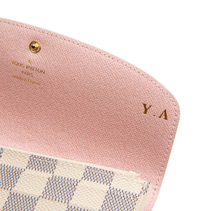 LOUIS VUITTON Emilie Wallet Damier Azur